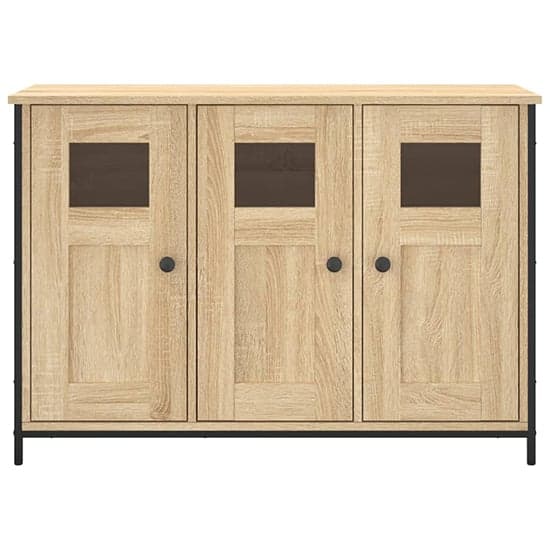 Ambon Wooden Sideboard With 3 Doors In Sonoma Oak_4