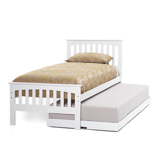 Amelia Hevea Wooden Single Bed And Guest Bed In Opal White_2