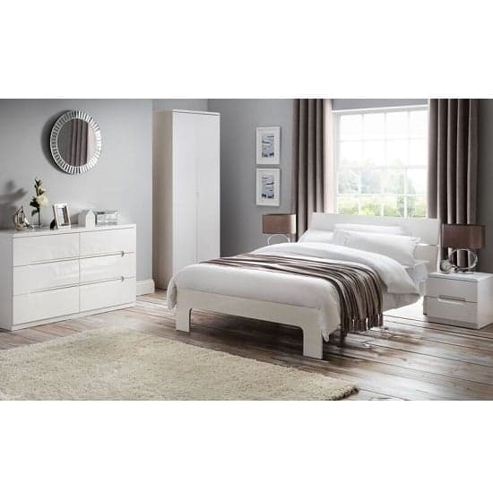 Magaly Contemporary Double Bed In White High Gloss_3