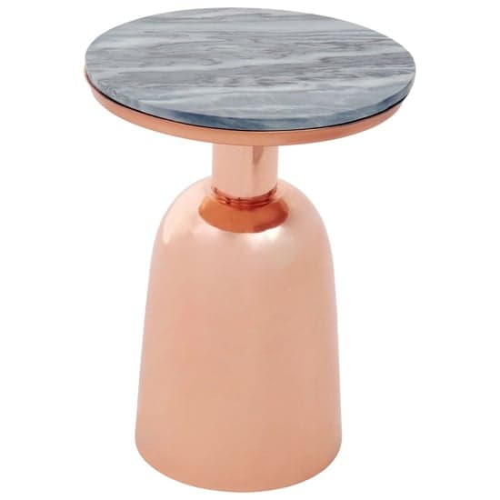 Amiga Round Black Marble Top Side Table With Copper Base_2