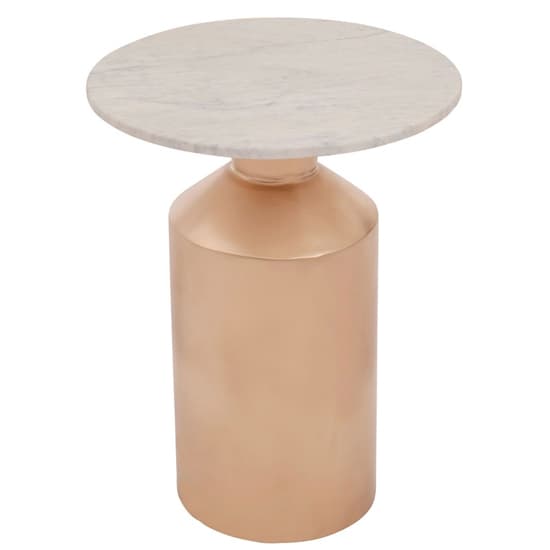 Amiga Round Carrara Marble Top Side Table With Gold Base_2