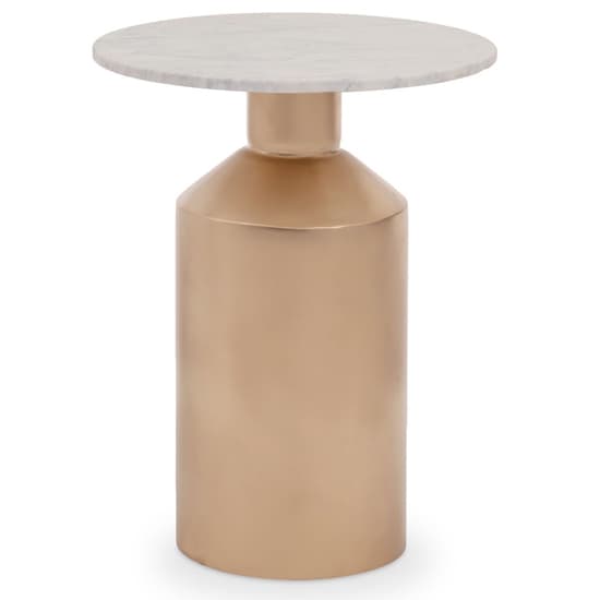 Amiga Round Carrara Marble Top Side Table With Gold Base_1