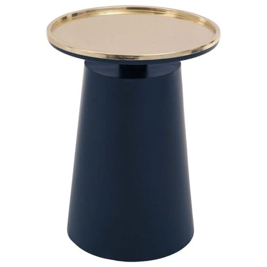 Amiga Round Metal Side Table In Gold And Black_2