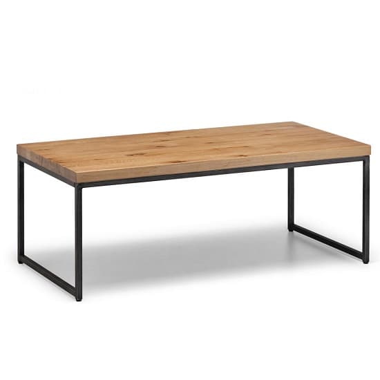 Barras Wooden Set Of Coffee Tables In Solid Oak And Metal Legs_2
