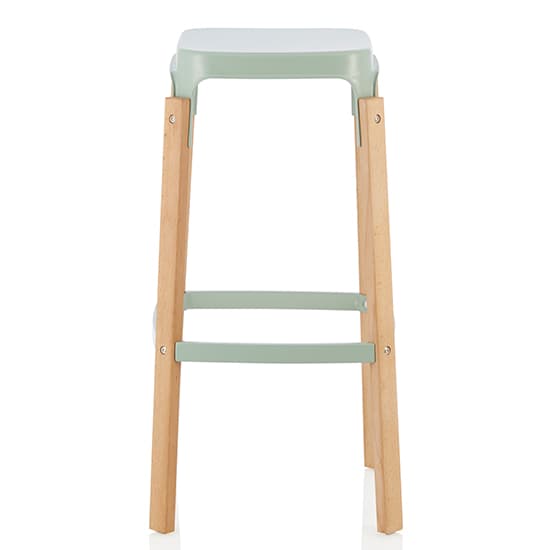 Amityville Glossy Green 76cm Metal Fixed Bar Stools In Pair_2