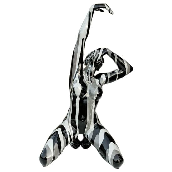 Amorous Yoga Lady Sculpture In Black And Grey_2