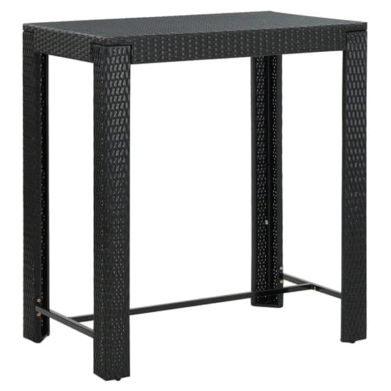 Amy Large Poly Rattan Bar Table With 4 Audriana Chairs In Black_2
