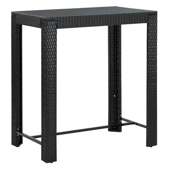 Amy Large Poly Rattan Bar Table With 4 Avyanna Chairs In Black_3