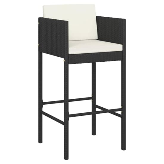 Amy Large Poly Rattan Bar Table With 4 Avyanna Chairs In Black_4