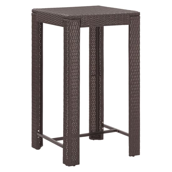 Amy Small Poly Rattan Bar Table With 2 Avyanna Chairs In Brown_3