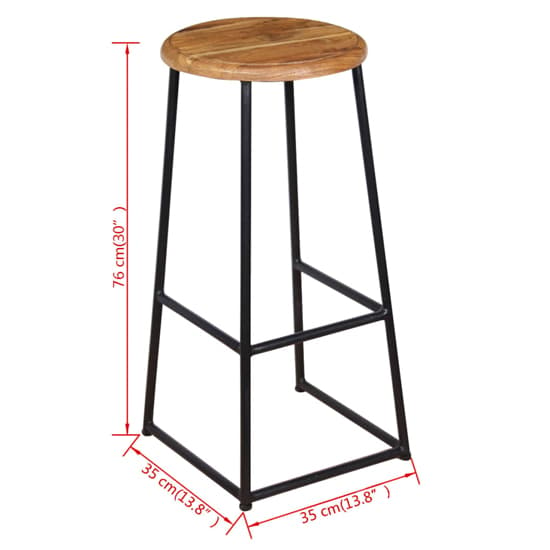 Anali Outdoor Natural Wooden Bar Stools In A Pair_3