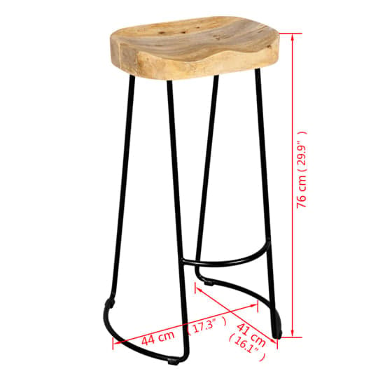 Analy Outdoor Natural Wooden Bar Stools In A Pair_2