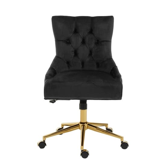 Anatolia Velvet Home And Office Chair In Black_2