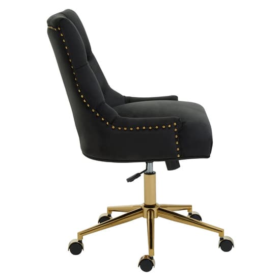 Anatolia Velvet Home And Office Chair In Black_3