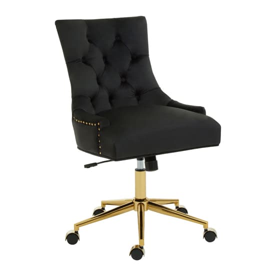 Anatolia Velvet Home And Office Chair In Black_1