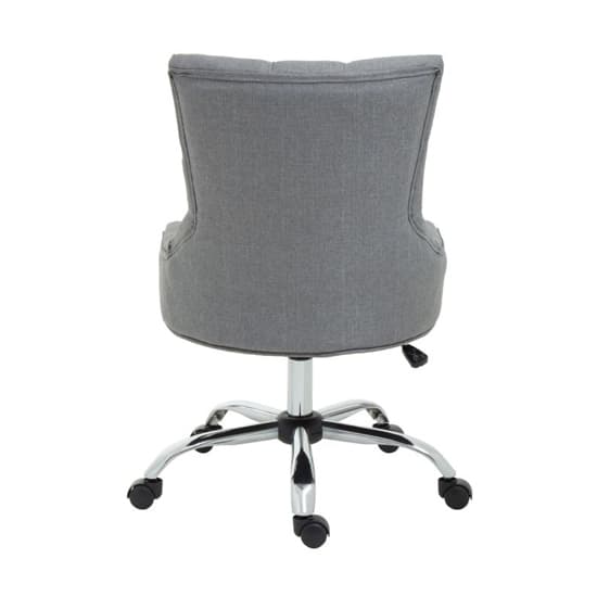 Anatolia Velvet Home And Office Chair With Chrome Base In Grey_4