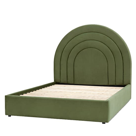Ancona Polyester Fabric King Size Bed In Olive_4
