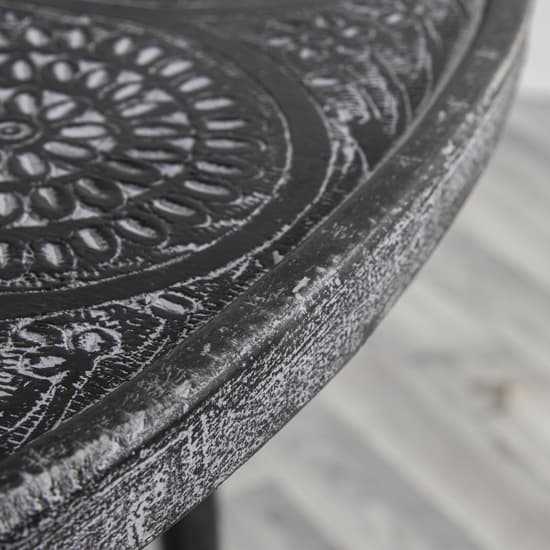 Andalusia Round Mango Wood Coffee Table In Black And Grey_6