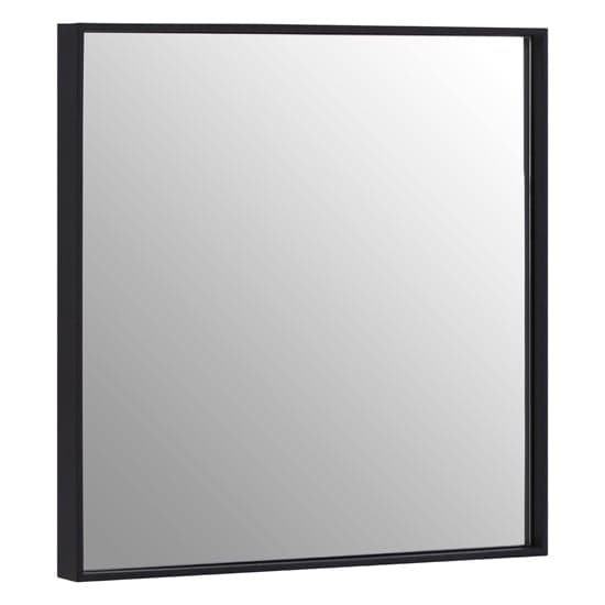 Andstima Large Square Wall Bedroom Mirror In Matte Black Frame