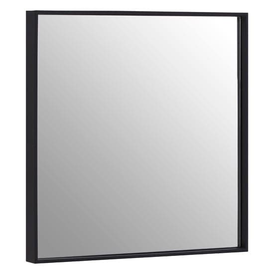 Andstima Medium Square Wall Bedroom Mirror In Matte Black Frame_1