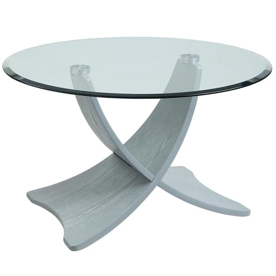 Anfossi Round Clear Glass Coffee Table With Grey Legs_2