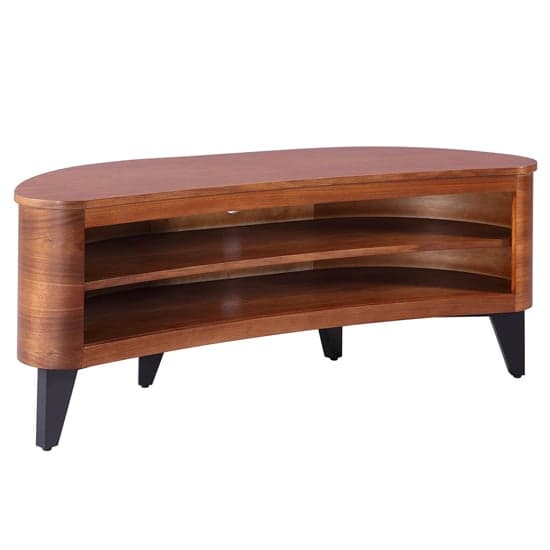 Anfossi Wooden Corner TV Stand In Walnut With Black Legs_2