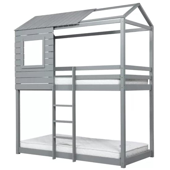 Angola Wooden Single Bunk Bed In Grey_3