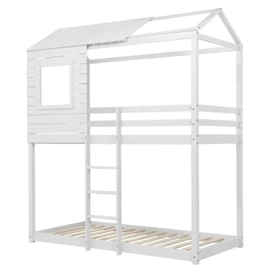 Angola Wooden Single Bunk Bed In White_4