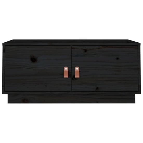 Anicet Pinewood Coffee Table With 2 Doors In Black_5