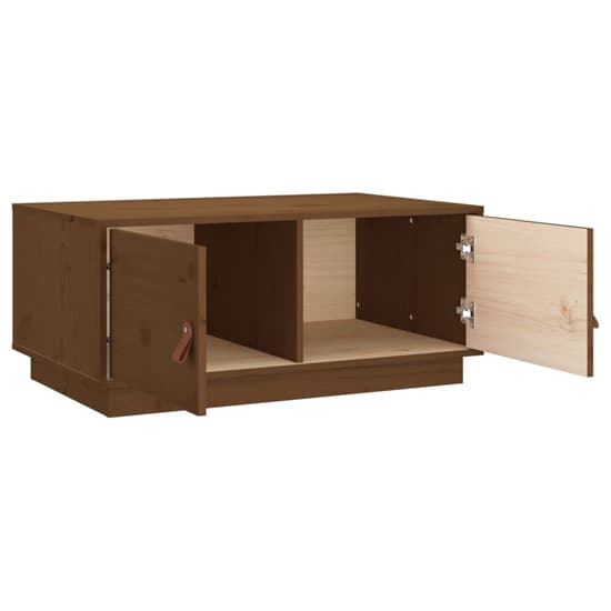 Anicet Pinewood Coffee Table With 2 Doors In Honey Brown_5