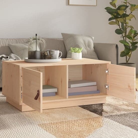 Anicet Pinewood Coffee Table With 2 Doors In Natural_2