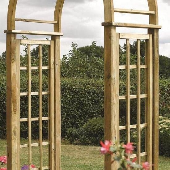 Annan Wooden Round Top Arch In Natural Timber_3