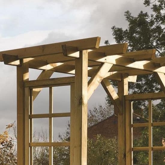 Annan Wooden Square Top Arch In Natural Timber_3