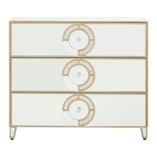 Antibes Mirrored Glass Chest Of 3 Drawers In Antique Silver_3