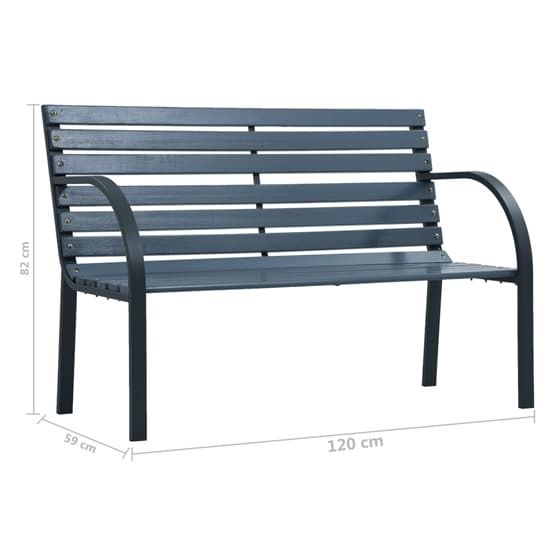 Anvil Outdoor Wooden Seating Bench In Black_5