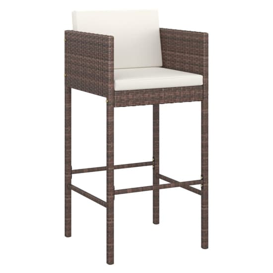 Anya Small Poly Rattan Bar Table With 2 Avyanna Chairs In Brown_4
