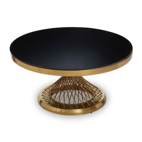 Anza Round Black Glass Coffee Table With Gold Metal Base_2