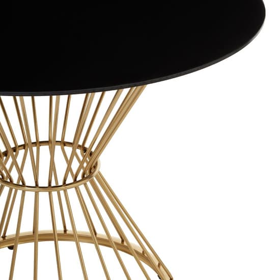 Anza Round Black Glass Dining Table With Gold Metal Base_3