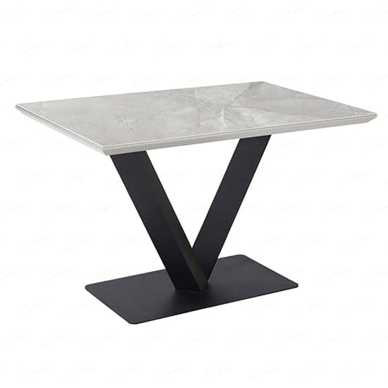 Anzio Ceramic Marble Dining Table Rectangular In Grey_1