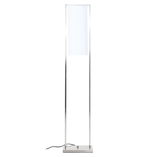 Anzio White Shade Floor Lamp With Satin Nickel Metal Frame_1