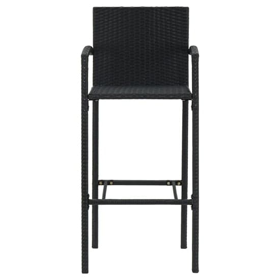 Arabella Set Of 4 Poly Rattan Bar Chairs In Black_2