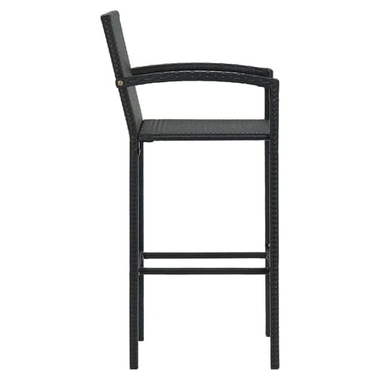 Arabella Set Of 4 Poly Rattan Bar Chairs In Black_3