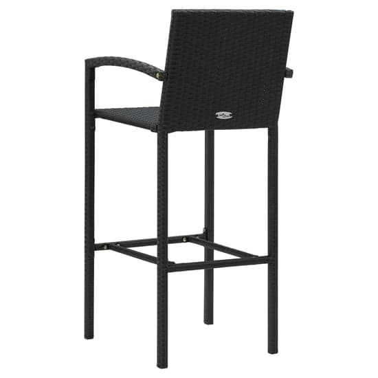 Arabella Set Of 4 Poly Rattan Bar Chairs In Black_4
