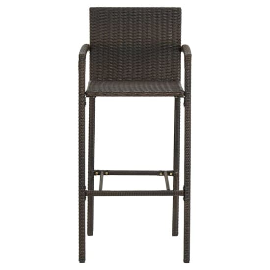 Arabella Set Of 4 Poly Rattan Bar Chairs In Brown_2