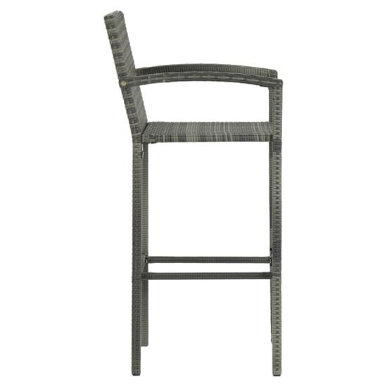 Arabella Set Of 4 Poly Rattan Bar Chairs In Grey_3