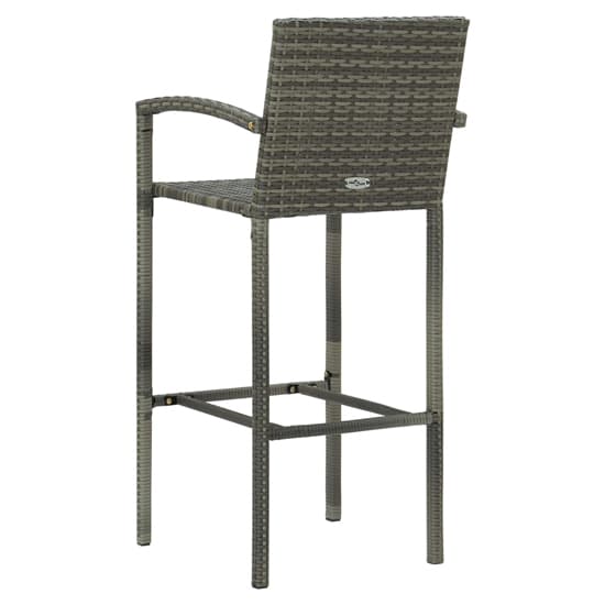 Arabella Set Of 4 Poly Rattan Bar Chairs In Grey_4