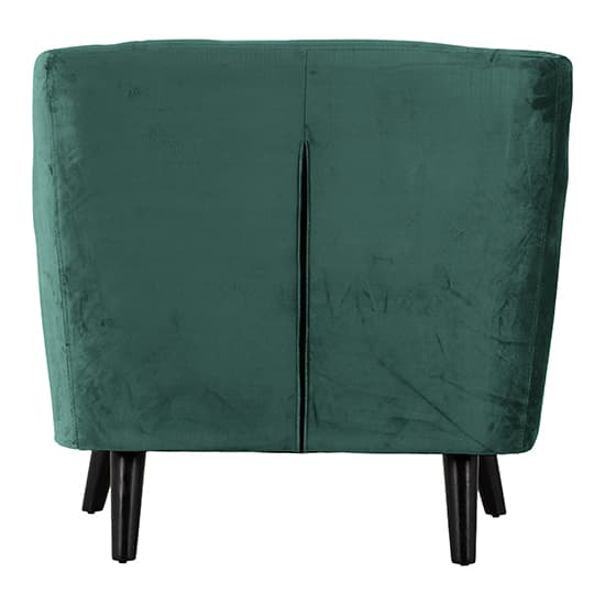 Arabella Velvet Fabric 1 Seater Sofa In Green_4