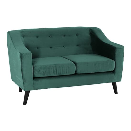 Arabella Velvet Fabric 2 Seater Sofa In Green_1