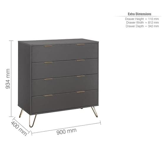 Aral Wooden Chest Of 4 Drawers In Charcoal_5