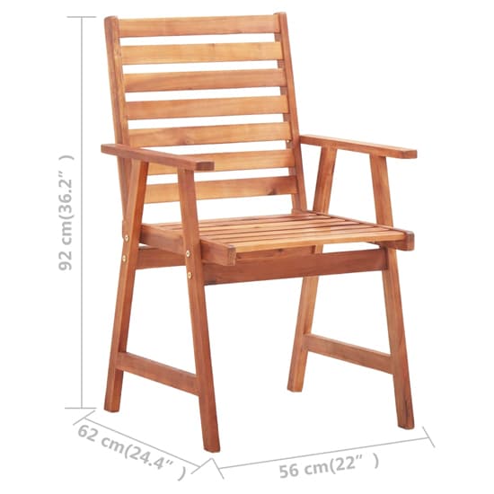 Arana Outdoor Natural Acacia Wooden Dining Chairs In Pair_5